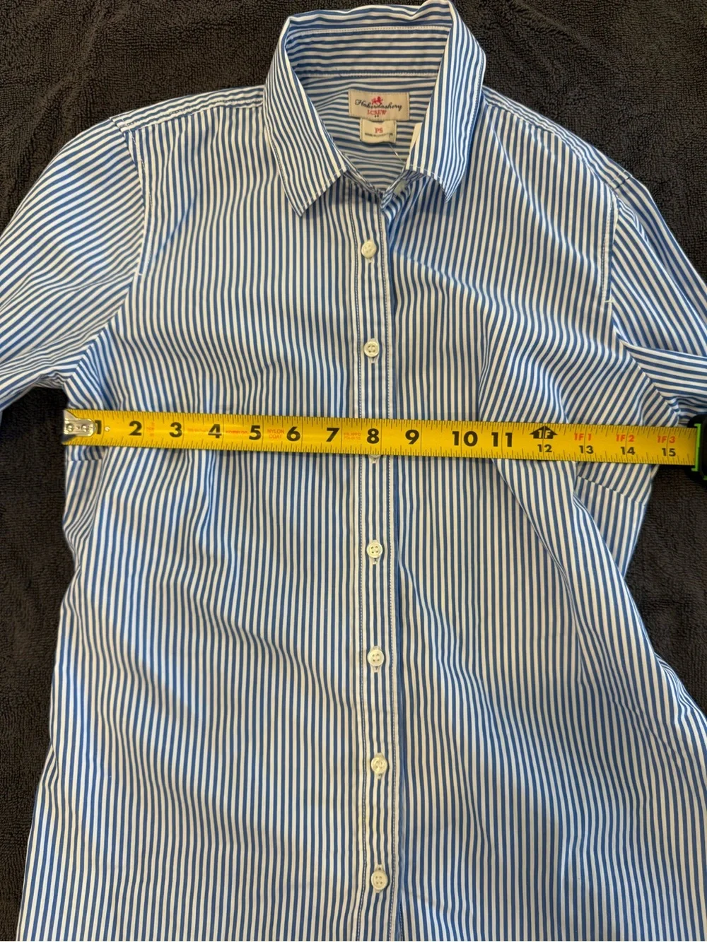 J. Crew women’s Blue and White Pinstripe Button-Down Shirt
